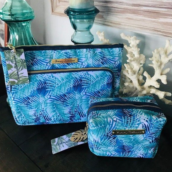Tommy Bahama Handbags - Tommy Bahama Toiletry & Makeup Bag Set NWT